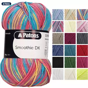 Patons Smoothie DK Double Knit Wool 100g - Knitting Yarn - All Colours - Picture 1 of 15