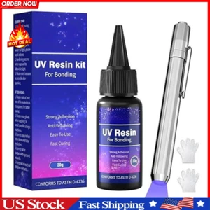 UV Resin Kit with Light, Bonding&Curing in Seconds, 30g UV Resin Kit - Picture 1 of 24