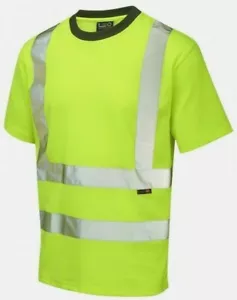 Hi Visibility T-Shirt EN471 Class 2 Hi Viz  - Yellow Reflective Fluorescent Tee - Picture 1 of 1