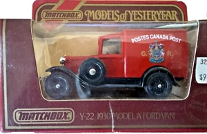 Vintage 1984 Matchbox Models Of Yesteryear 1930 Model A Ford Van #Y-22 Red - Picture 1 of 9