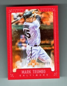 Mark Trumbo 2017 Panini Diamond Kings RED FRAMED #53 Baseball Card /99 Baltimore - Picture 1 of 2