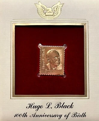 Golden Replicas United States Stamp 1986 Hugo L Black 100th Anniversary of Birth - Image 1 of 3