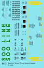 Autocollants échelle K4 O Line PS2-CD recouverts trémie vert jaune schéma blé