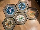 Lot of 5 Vintage  Chinese Silk Embroidery Picture/ Panel - Sewing/Textile