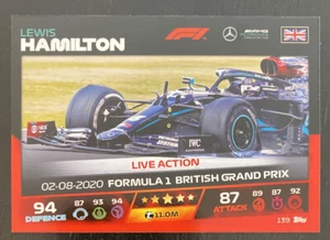 LEWIS HAMILTON 2021 TOPPS TURBO ATTAX LIVE ACTION BRITAIN #139 F1 FORMULA ONE - Picture 1 of 2