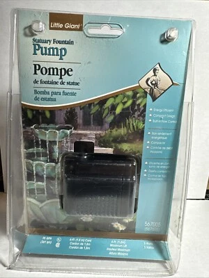 Little Giant Statuary 喷泉泵 120 GPM 6 英尺线 5 瓦全新 — 第 1/2 张图片