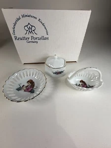 Madame Alexander Reutter Porzellan Set Of Saucer, Sugar Pot And Candy Dish - Picture 1 of 10