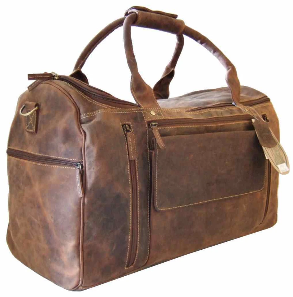 GreenBurry Reisetasche Large 53*36*26 cm Rind-Leder Sport-Tasche Weekender 1736 - Bild 1 von 4