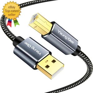 Printer Cable 20 Ft,Usb Printer Cable High Speed USB 2.0 a Male to Type B Male  - Picture 1 of 12