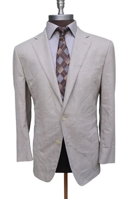 Samuelsohn Perfomance Beige 100% Wool Two Button Blazer Men’s SZ 46R - Image 1 of 4