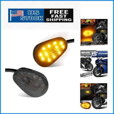 Lente ahumada montaje empotrado señales de giro compatibles con modelos Yamaha R1 R3 FZ MT Foto 1 de 4