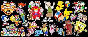 90's Morning Cartoons Tribute Vinyl Sticker Bundle - Picture 1 of 1
