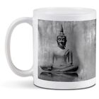 White Ceramic Mug - BW - Vintage Buddha Religion #41926