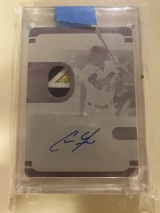 2021 PANINI NATIONAL TREASURES CHRISTIAN YELICH 1/1 PLATE PATCH AUTO RF4 - Picture 1 of 3