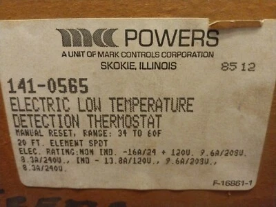 Powers 141-0565 Temperature Detection Thermostat - Image 1 of 4