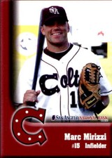 2002 San Angelo Colts Team Issue #13 Marc Mirizzi Los Gatos California CA Card
