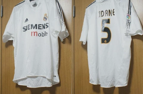 ZIDANE #5 REAL MADRID 2004/2005 HOME  XL Jersey  Camiseta  Shirt SIEMENS Spain Cover