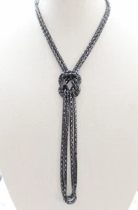 Collier Chaîne Maille Vintage Sautoir Long Flapper Déclaration Bijoux 31” - Photo 1/4