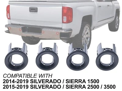 Rear Parking Sensor Bezel for 2014-2019 Silverado Sierra 1500 2500 3500 23276807 - Image 1 of 4