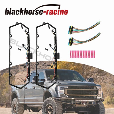 For Ford 7.3L V8 Diesel Valve Cover Gasket w/ Injector + Glow Plug Harness New — 第 1/4 张图片