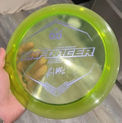 Dynamic Discs Ricky WYSOCKI Lucid Enforcer, 174 Gs, Thrwn1 Round, Is Inked, 9/10 - Image 1 of 4
