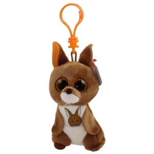 Ty Beanie Boos 3" KIPPER the Kangeroo Key Clip Plush Animal Toy MWMTs Heart Tags - Picture 1 of 2