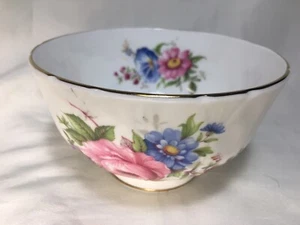 Aynsley 'Spray' Scalloped OPEN SUGAR BOWL with Cabbage Rose #2383 - Picture 1 of 5