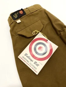 DEADSTOCK VTG 50'S 60'S BULLSEYE BILL HUNTING FISHING CANVAS PANTS 36x32 RARE - Picture 1 of 24