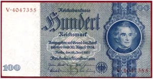 DAS ULTIMATIVE 3. REICH RARITÄT! RIESIGE 100 MARK mit Liebig/Akte/Partysymbol UNCIRC! - Bild 1 von 2