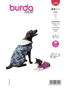 BURDA 6049 DOG COATS  EASY Sewing Pattern Sizes Small - Large