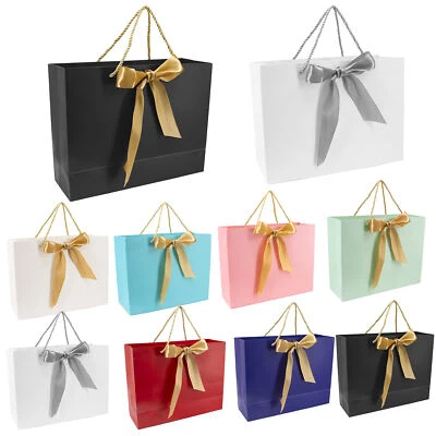 Time to Sparkle 8PCS 32x11x25cm Luxury Gift Bags With Handles Colorful Wedding