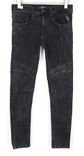 REPLAY Zaldok Men Jeans W30/L32 Dark Grey Stretch Skinny Tapered Fit Distress
