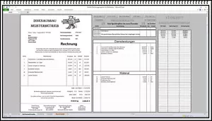 Rechnungssoftware Rechnungsprogramm Handwerksbetriebe Handwerker Excel Software - Bild 1 von 7