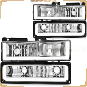 Par de reflectores de montaje de faros cromados para Chevy C1500 GMC C1500 1997 5,7 L V8 - Imagen 1 de 6