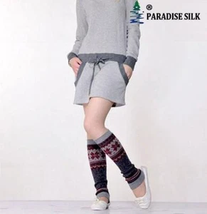 Fashion Snowflake Pattern Knitting Wool Leg Warmers 2425 - Picture 1 of 3