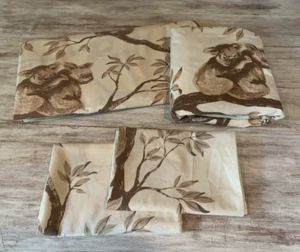 Vtg KOALA BEAR Flat + Fitted +2 Pillowcases Pequot Double/Full Sheet Set 4 pc - Picture 1 of 8