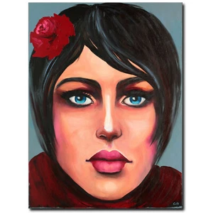 NOVAARTE Acryl Bild Gemälde Frau Abstrakte Malerei Porträt Kunst Modern ORIGINAL - Bild 1 von 7