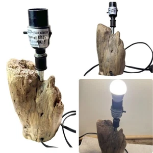 Driftwood Lamp Handcrafted - one of a kind - 11.5 Inches Tall - Picture 1 of 12