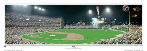 San Francisco Giants AT&T Park 2002 (Barry Bonds 600th) Panoramic POSTER Print Cover