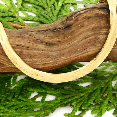 Brazalete de eslabones de cadena de espiga a rayas texturizadas Aurafin de oro amarillo de 14k 7" Foto 1 de 4