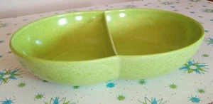 Vintage Branchell Color Flyte Melmac Melamine Double Bubble Green Serving Bowl - Picture 1 of 9