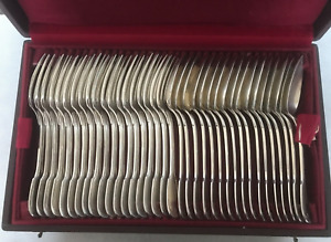 menagère Christofle modèle "Filet" métal argenté, 50 pièces