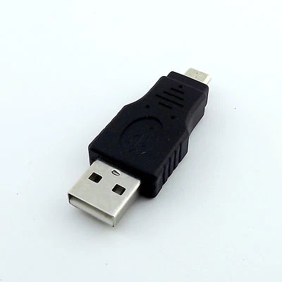 1pc USB 2.0 A Male to Micro B USB 5 Pin Male Adapter Converter Mobile Connector - Image 1 of 4