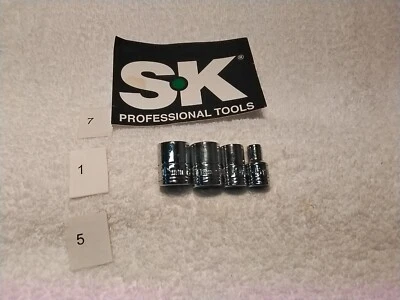 1/4" DRIVE SOCKET SET 12PT MM S-K 4pc USA 🇺🇸 - Image 1 of 3