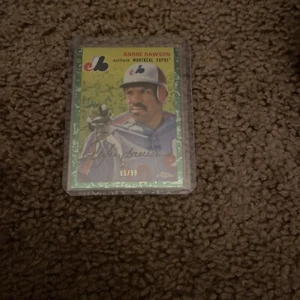 2023 Topps Chrome Platinum Anniversary Andre Dawson Green Mini Diamond /99 - Picture 1 of 2