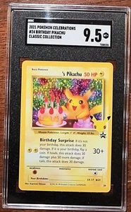 2021 Pokemon Celebrations Pikachus Geburtstag klassische Sammlung SGC 9.5 - Bild 1 von 2
