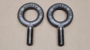 Lote de 2 ojos de elevación de acero Chicago Hardware 5/8" - Imagen 1 de 2