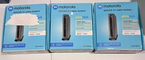 As-is Lot of 3 Motorola MB8600 DOCSIS 3.1 Ultra Fast Cable Gb+ Modem - Picture 1 of 2