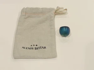 Alexis Bittar Lucite Block Ring - Size 8 - Blue - Picture 1 of 4