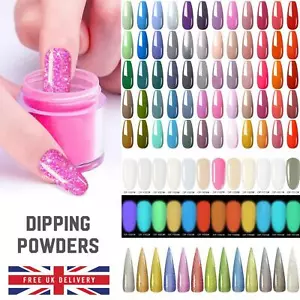 80 COLOURS ACRYLIC NAIL DIPPING POWDER 5 or 10 gram POT Clear Pink Dust DIP UK - Picture 1 of 90